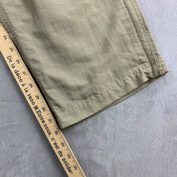 North Face Men Convertible Pants Large Beige Cargo Shorts Belted 100% Nylon 32" - Picture 10 of 16